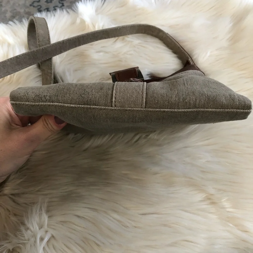 Mona B canvas and vegan leather crossbody purse with built in wallet - Picture 8 of 12